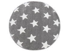 Grey SKETCH FA68 circle frise rug