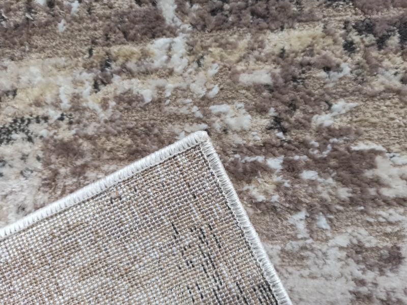 Dywan nowoczesny do przedpokoju Laila 2498A beżowy brązowy miękki loft