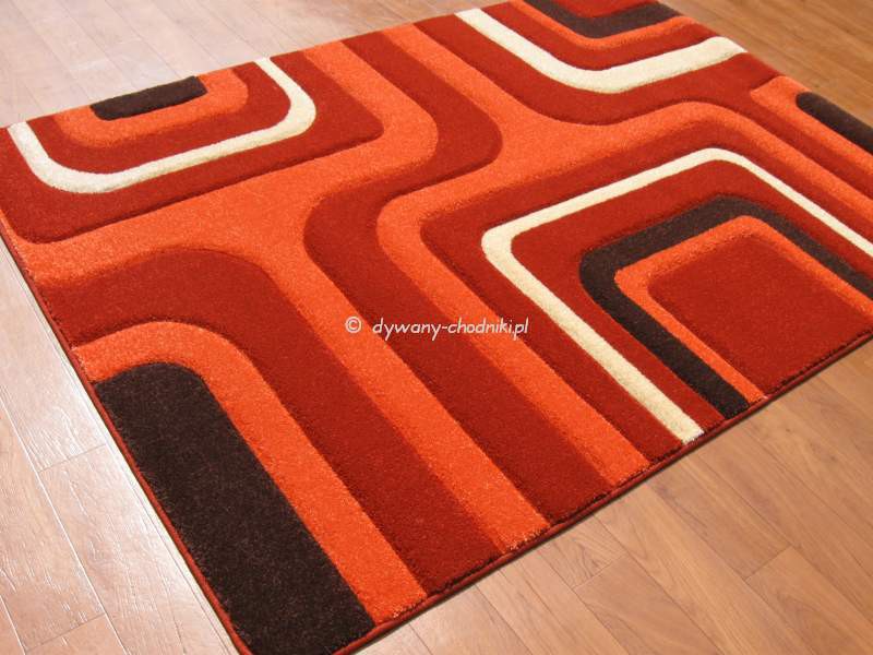 Dywan HS Fryz wycinany 4332 pomarańczowy