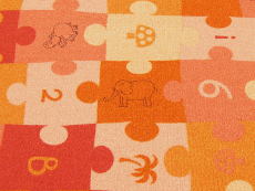 Wykładzina dywanowa Puzzle pomarańczowa