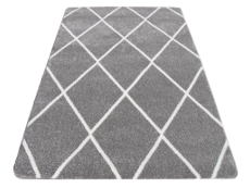 Grey SKETCH F728 frise rug