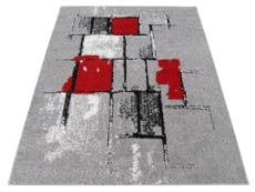 Red MALT Silver frise rug