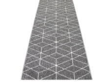 Grey Silver Sommar runner rug