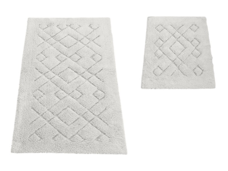 Komplet dywaników łazienkowych Boston 12 ecru kremowy z bawełny