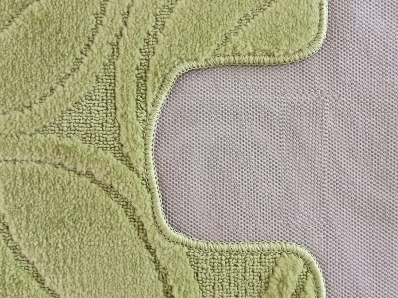 Dywaniki łazienkowe podgumowane Flora liście green