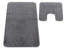 Komplet dywaników łazienkowych 2szt Ethnic grecki opal grey