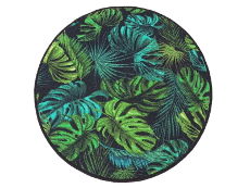 Dywan Monstera palma liście zielony okrągły