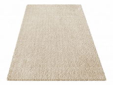 Beige non-slip polypropylene shaggy rug
