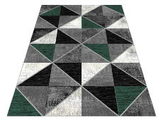 Dywan Olympos 7744G szaro zielony trójkąty