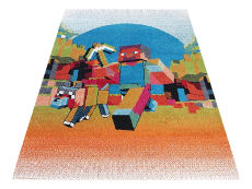 Dywan dla chłopca Minecraft robot kolorowy