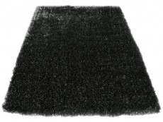 Dywan shaggy z brokatem Magic 01 czarny błyszczący lurex