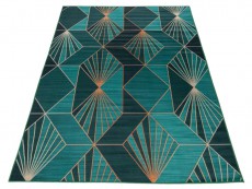 Dywan antypoślizgowy Print 3D geometria zielony