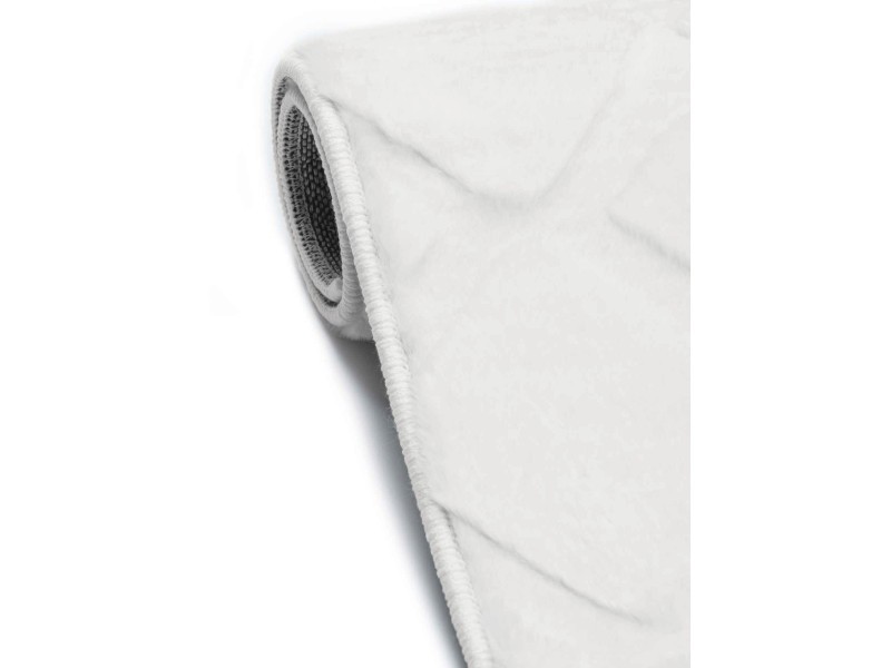 Dywan pluszowy 3D Jaquard New kwadraty ivory