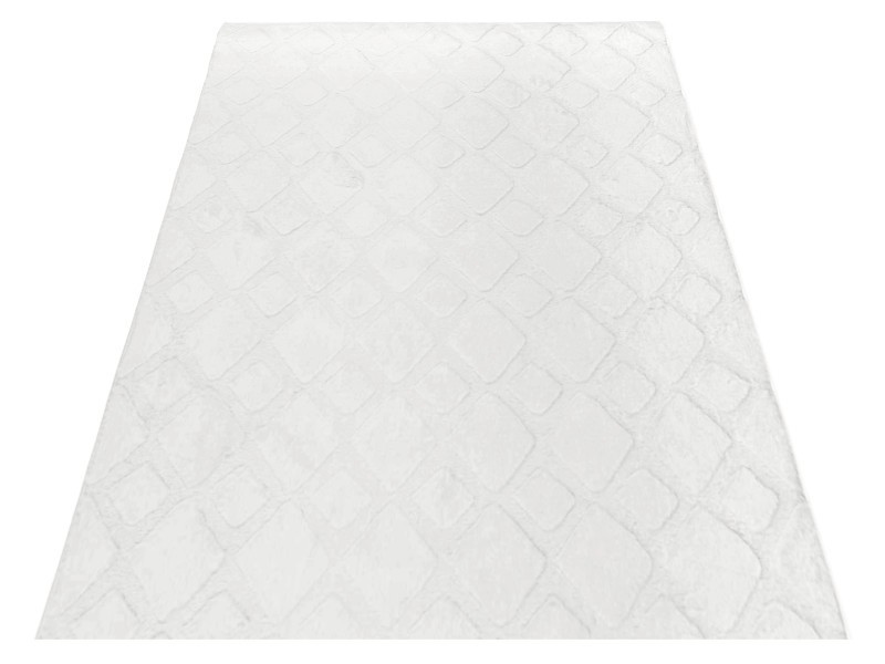Dywan pluszowy 3D Jaquard New kwadraty ivory