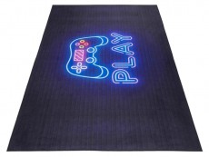 Dywan antypoślizgowy Print 3D play neon