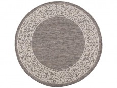 Dywan sznurkowy Express ornament szaro beżowy okrągły