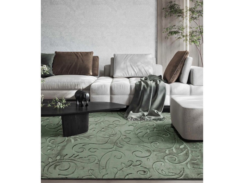 Dywan glamour 3D Alaska zielony liście