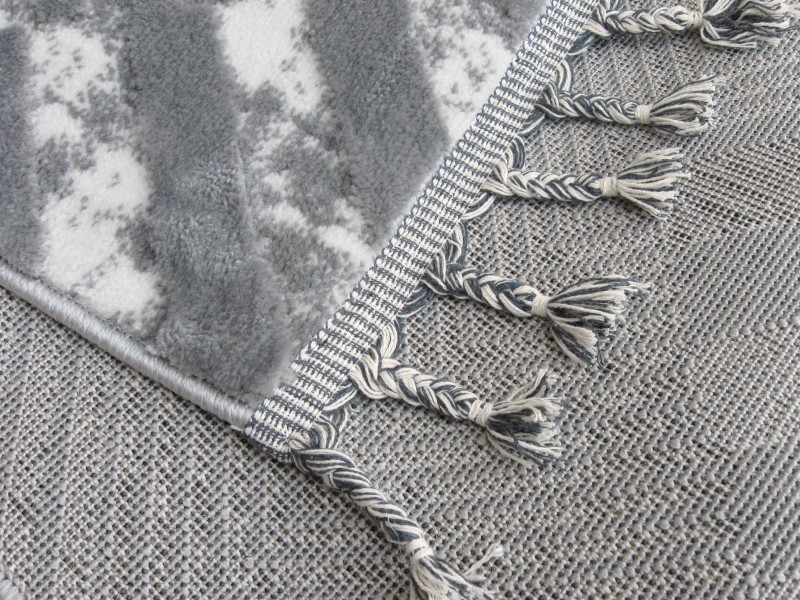 Dywan typu shaggy boho Ankona 7705A grey/papatya