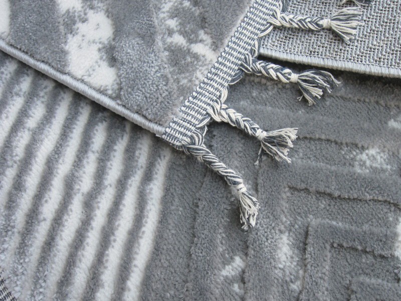 Dywan typu shaggy boho Ankona 7705A grey/papatya