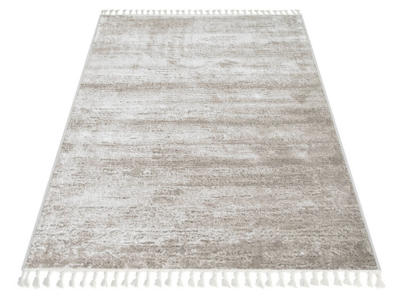 Dywan nowoczesny shaggy miękki boho Siena 8425A beige shrink do salonu