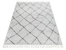 Dywan shaggy miękki boho Siena 9012A bone black