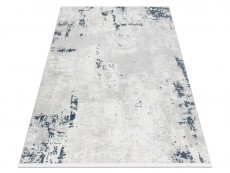 Dywan z frędzlami Duke 51378 kremowy niebieski beton