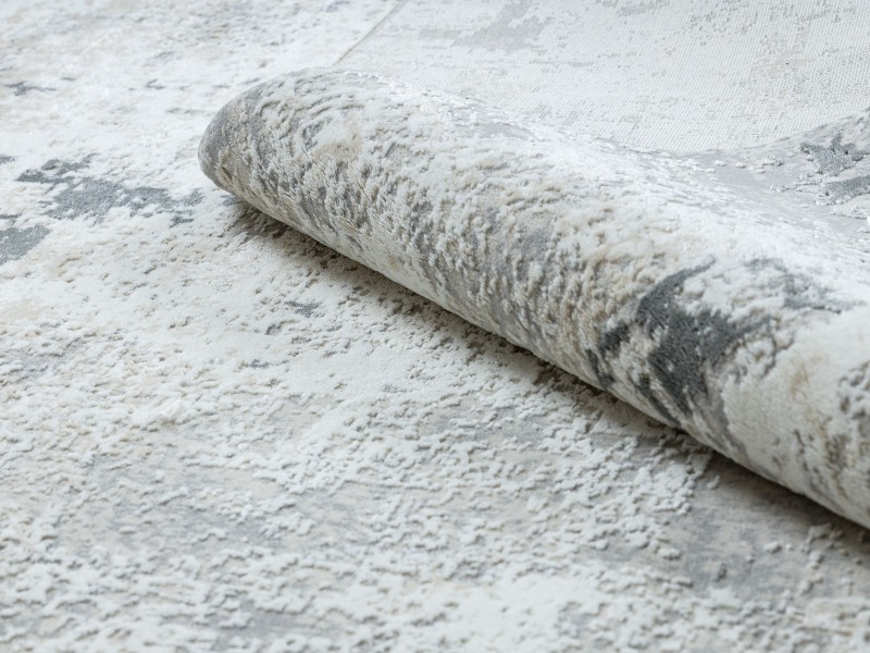 Dywan z frędzlami Duke 51378 kremowy szary beton