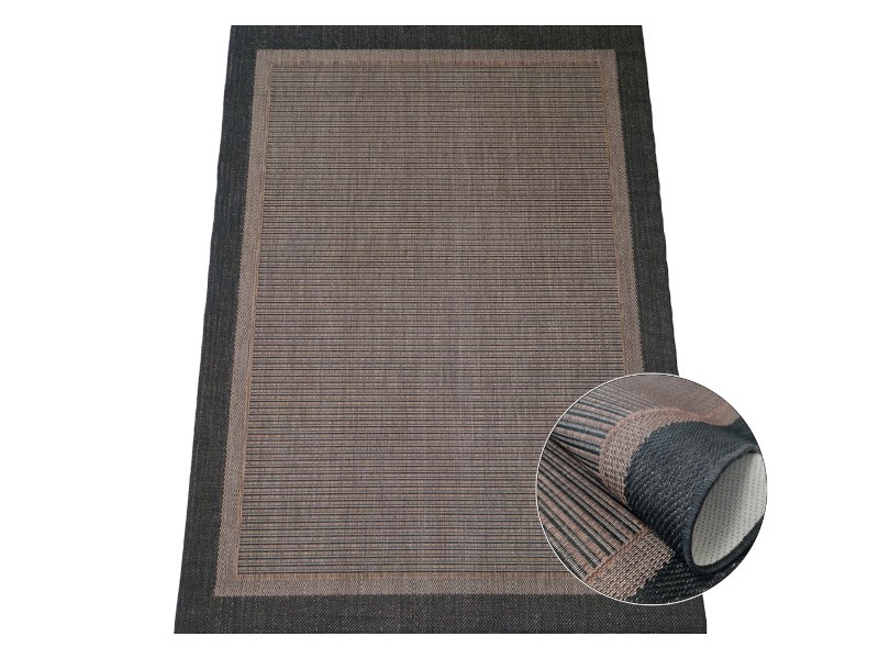 Dywan sznurkowy antypoślizgowy EQOS 0001 brown brązowy nowoczesny do salonu