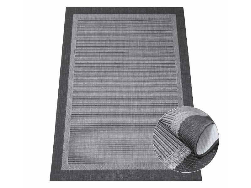 Dywan sznurkowy antypoślizgowy EQOS 0001 grey szary nowoczesny do salonu