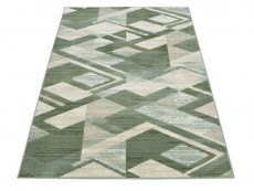 Dywan BCF 4386 zielony nowoczesny romby