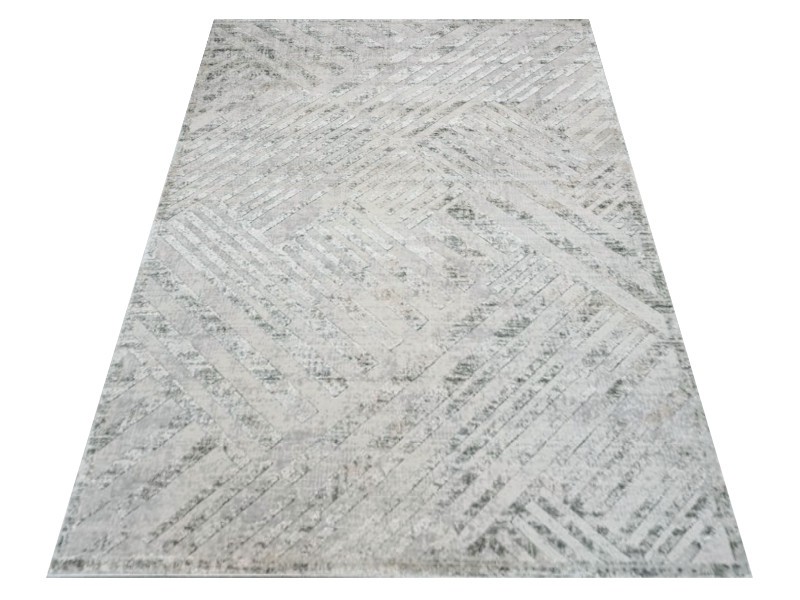 Dywan nowoczesny Milano P295A sp.cream/l.grey błyszczący do salonu