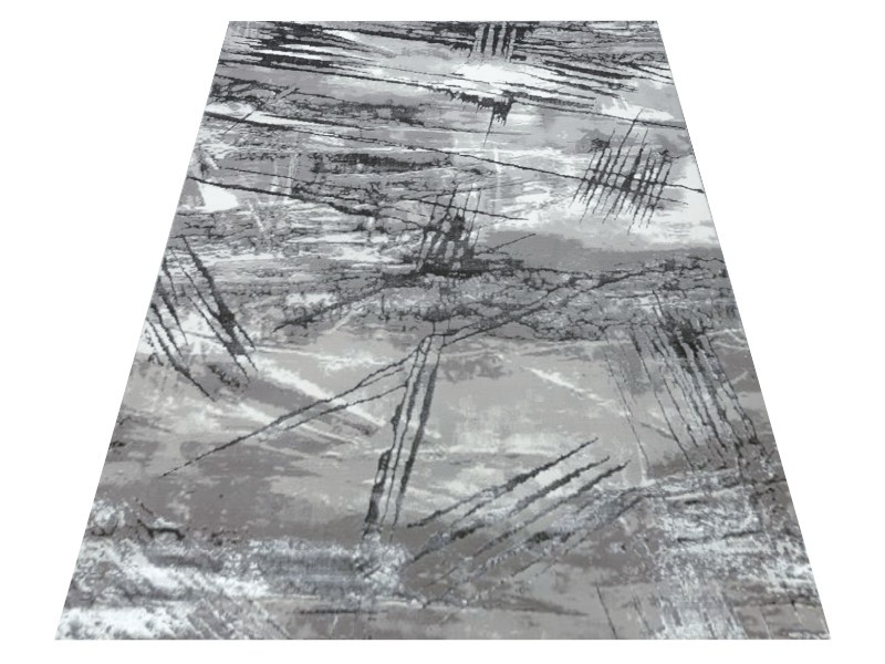 Dywan nowoczesny do salonu Luna Y166D 46 dark grey/grey abstrakcyjny błyszczący