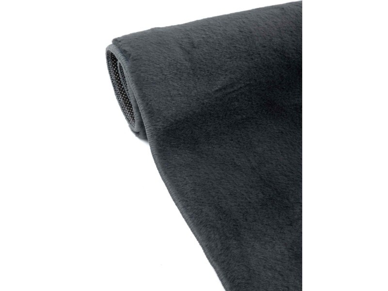 Dywan typu shaggy pluszowy Rabbit 3D modern ciemny szary