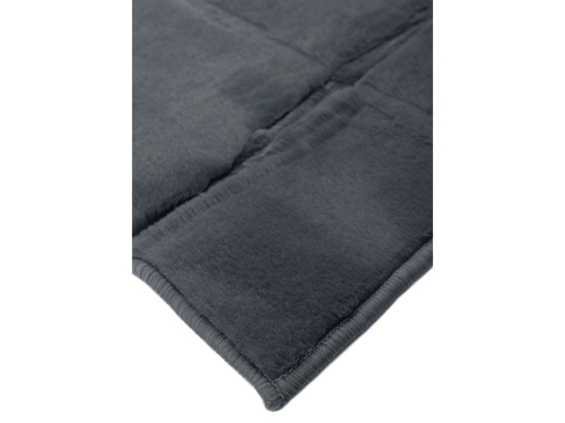 Dywan typu shaggy pluszowy Rabbit 3D modern ciemny szary