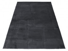 Dywan typu shaggy pluszowy Rabbit 3D modern ciemny szary