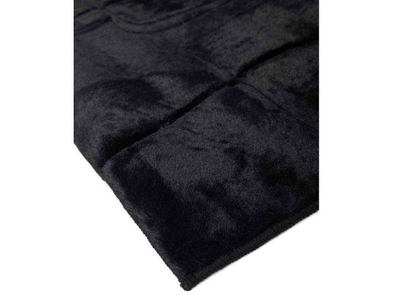 Dywan typu shaggy pluszowy Rabbit 3D modern czarny