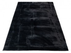 Dywan typu shaggy pluszowy Rabbit 3D modern czarny