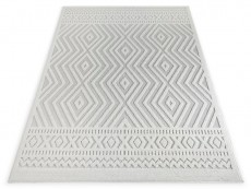 Dywan boho Didar4 srebrny geometryczny