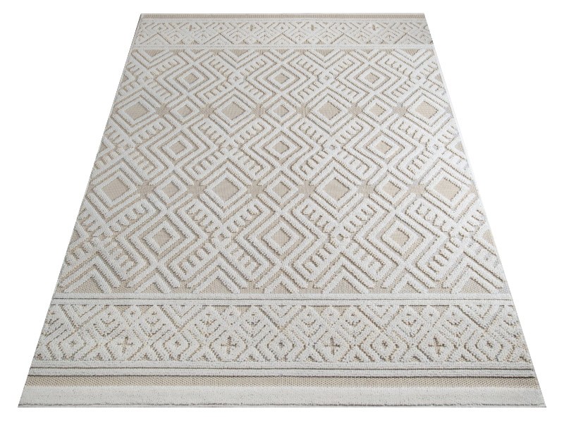 Dywan boho Dy/Didar7 beżowy geometryczny designerski