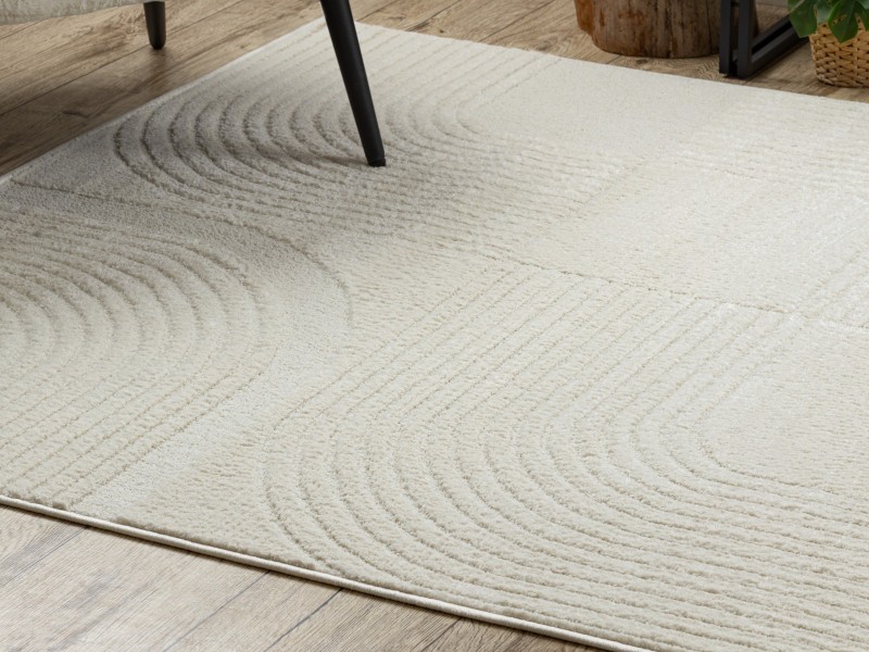 Dywan strukturalny Dune 8011 kremowy geometryczny do salonu