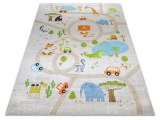 Dywan dla dzieci Bambino 50230 zoo ulice antypoślizgowy