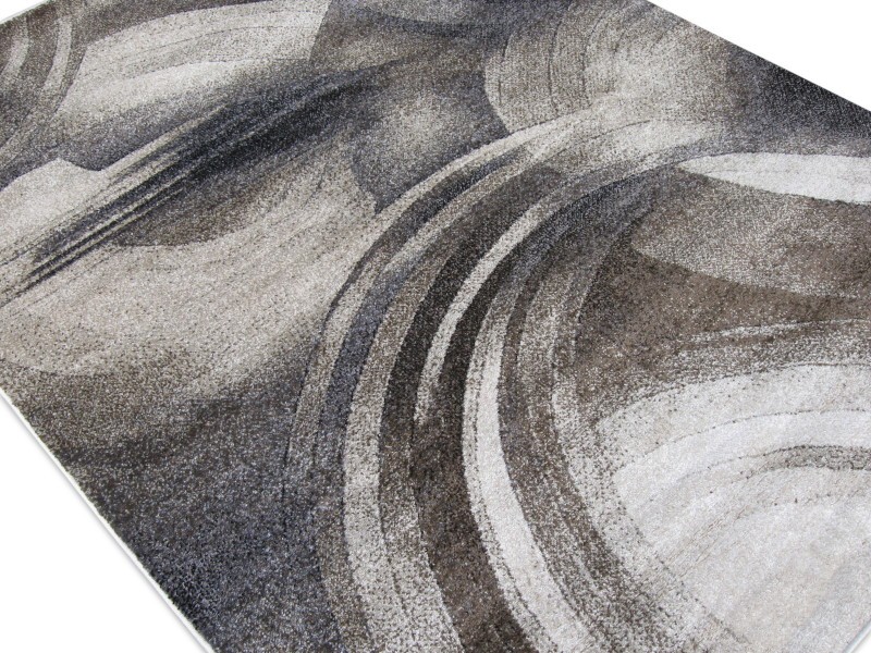 Dywan nowoczesny Fuly 0077A 38 dark beige/brown beżowy brązowy abstrakcyjny