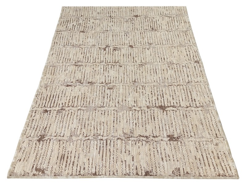 Dywan sznurkowy antypoślizgowy EQOS 0004 beige beżowy nowoczesny do salonu