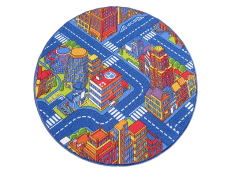Wykładzina dywanowa uliczki Big City niebieska okrągła