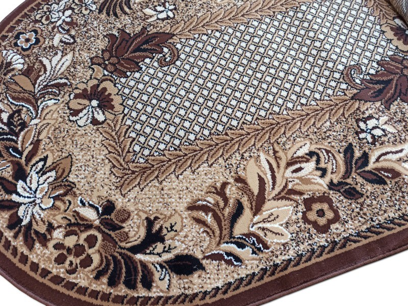Dywan BCF 4773A brązowy klasyczny owalny