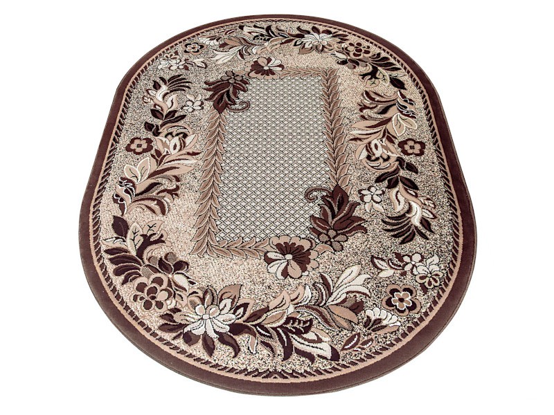 Dywan BCF Venezia 714773 50911 brown brązowy klasyczny owalny do salonu