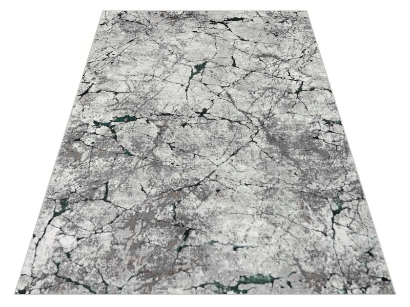 Dywan nowoczesny do salonu Luna 4695B 51 light grey/emerald marmur