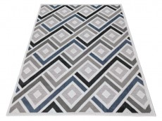 Dywan Shift romby szaro granatowy strukturalny