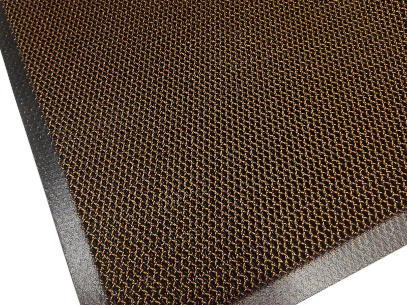 Wycieraczka wewnętrzna pod drzwi do butów strukturalna 3D czarna złota korytko