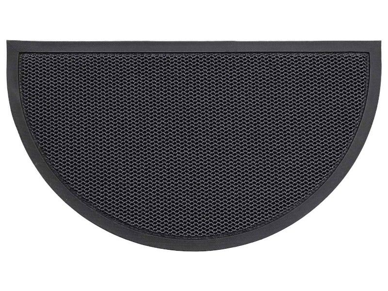 Wycieraczka wejściowa strukturalna 3D czarna półokrągła do butów